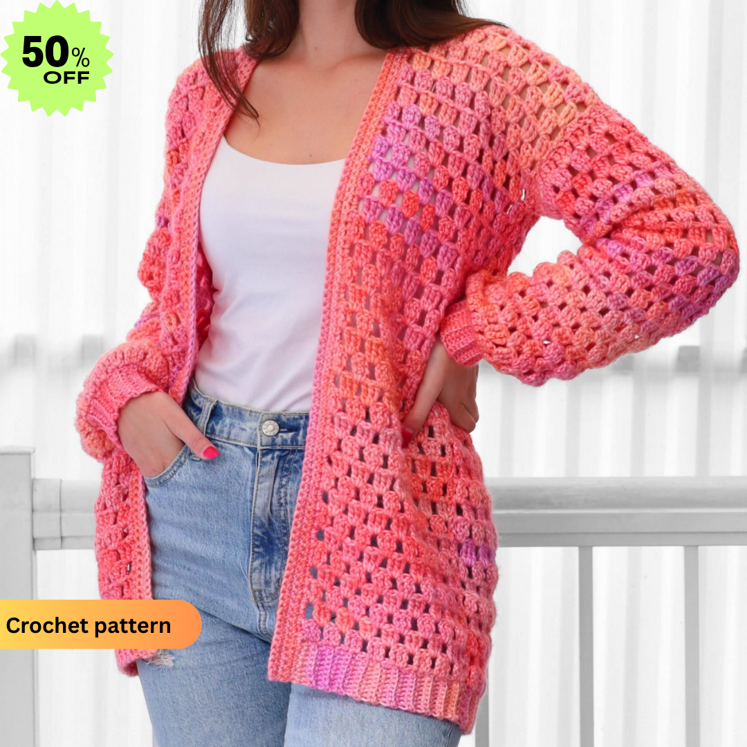 Eloise Crochet Cardigan Pattern - Effortless Style for Every Occasion