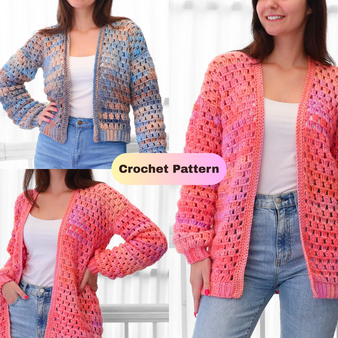 Eloise Crochet Cardigan Pattern - Effortless Style for Every Occasion